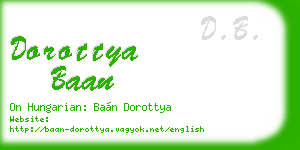 dorottya baan business card